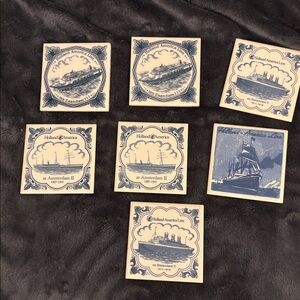 Holland America Line Coasters Set of 7